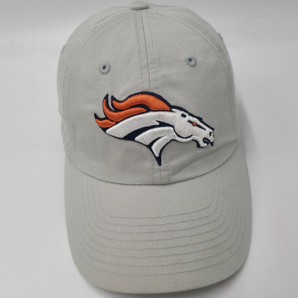 Denver Broncos Hat Strapback NFL Team Apparel Gray White Orange NFL Football Men
